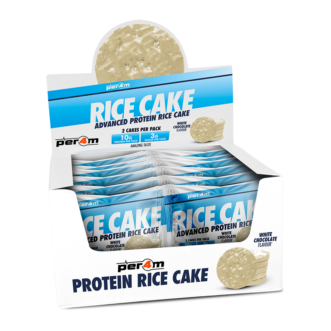 White Chocolate Protein Rice Cakes | 10g Protein | Per4m – Per4m Nutrition