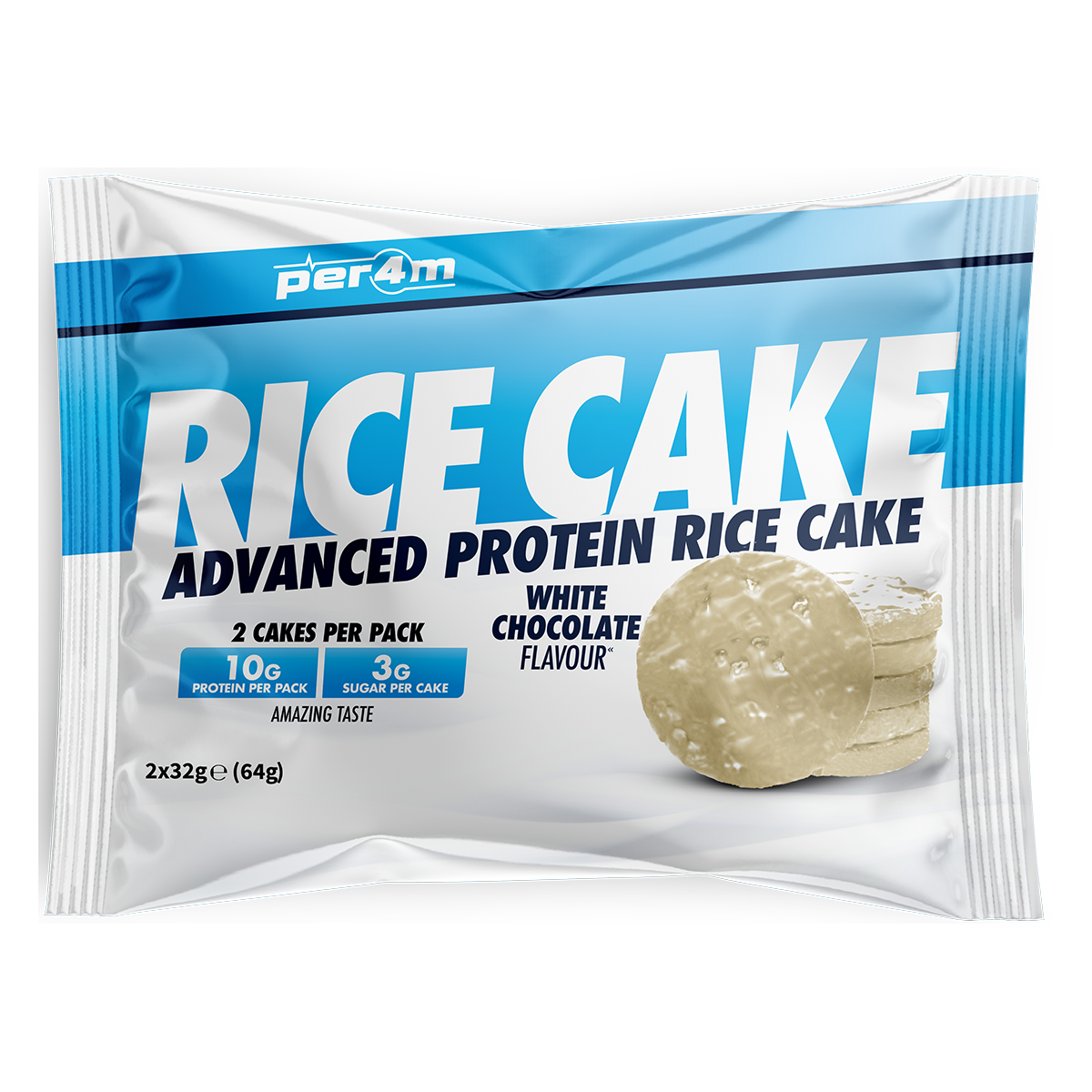 Per4m White Chocolate Rice Cakes Twin Pack (Single)